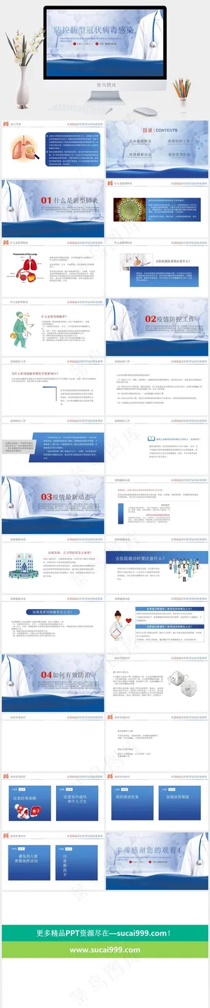 防控新型冠状病毒感染ppt模版预览图