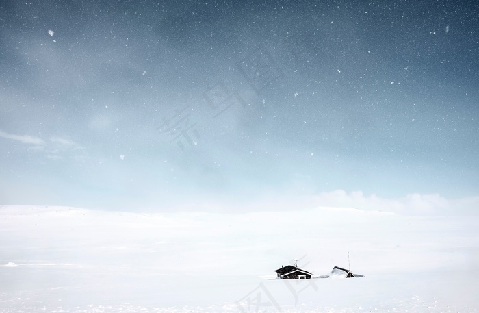 冬季雪景图