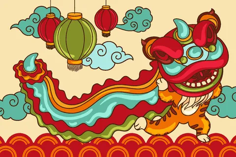 新年虎年老虎插画