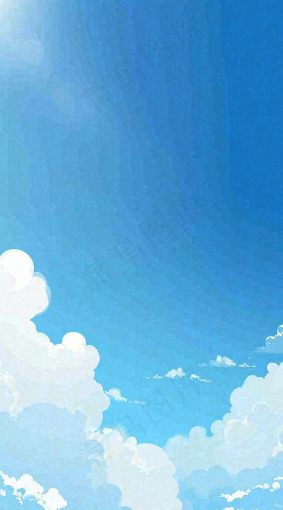 蓝天白云夏天