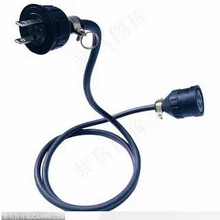 黑色插头 电线 接头