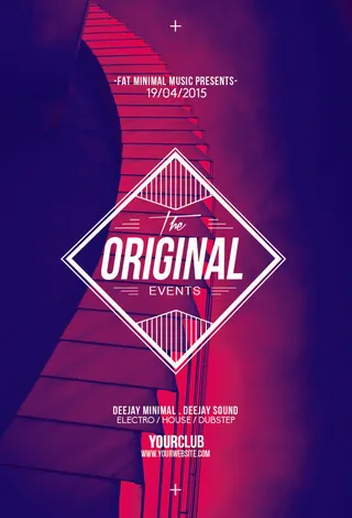 科技感多边形海报模板