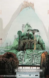 水墨山脉高清艺术装饰画