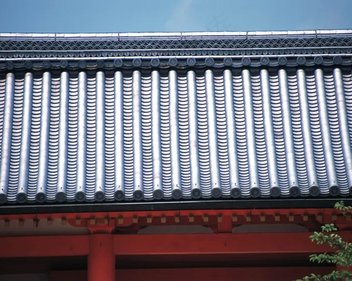 古建筑屋顶上的青瓦