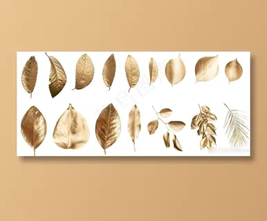 镀金色树叶叶子