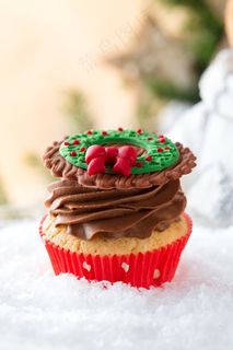 圣诞节纸杯蛋糕图片
