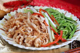 38脆菜炒鸡丝6-潮州大排档