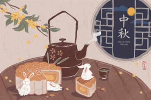 设计中秋节背景风景  设计中秋节背景风景