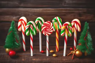 圣诞糖果摄影图 