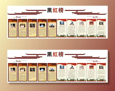 党建红黑榜廉政室实际图
