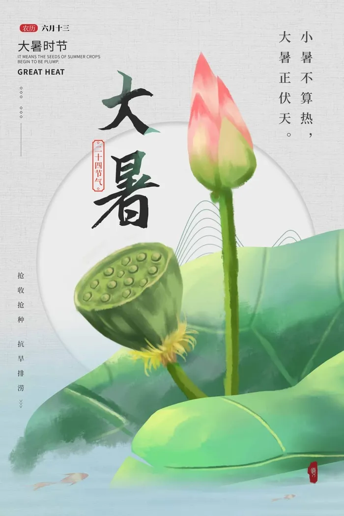 大暑 大暑营销海报psd模版下载