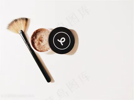 眼膏眼霜散粉彩妆和刷子美容图片