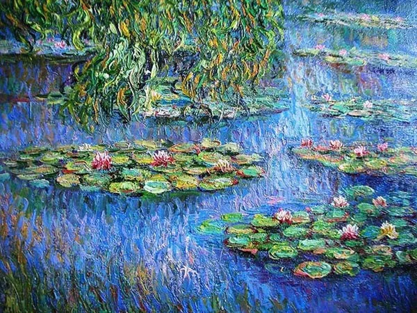 莫奈 睡莲 油画 莲花