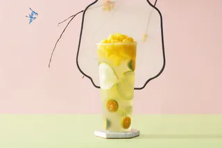 奶茶店水果茶饮品特饮高清图金桔菠萝水果茶