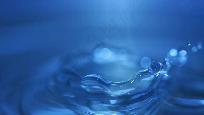 蓝色水花
