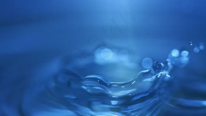 蓝色水花