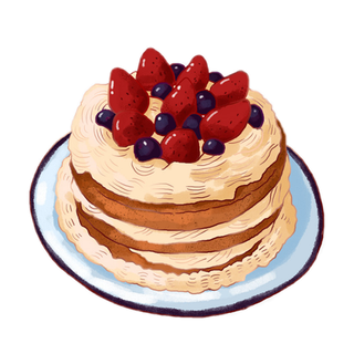 草莓蛋糕素材