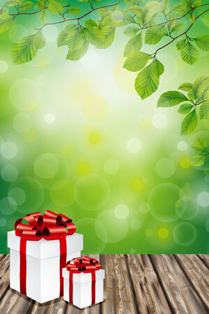 欢迎春天开花背景