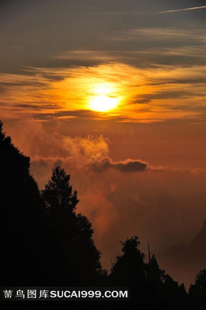 阿里山唯美日出风景