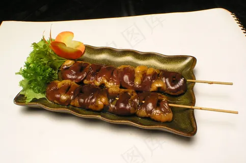 烤鸡心     烤鸡心