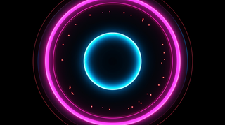 光圈彩色荧光色科技黑暗背景