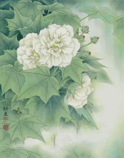 工笔芙蓉艺术画 工笔芙蓉艺术画