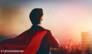 城市建筑与超人人物