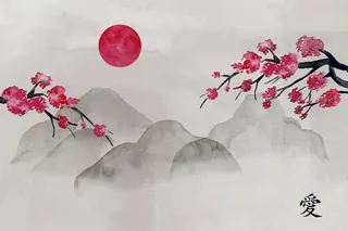 矢量水墨画 