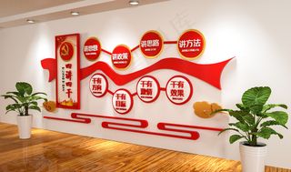 四讲四干 党建文化墙 建党100周年