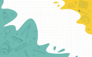 简约风淡雅开学季课本文具素材背景插画