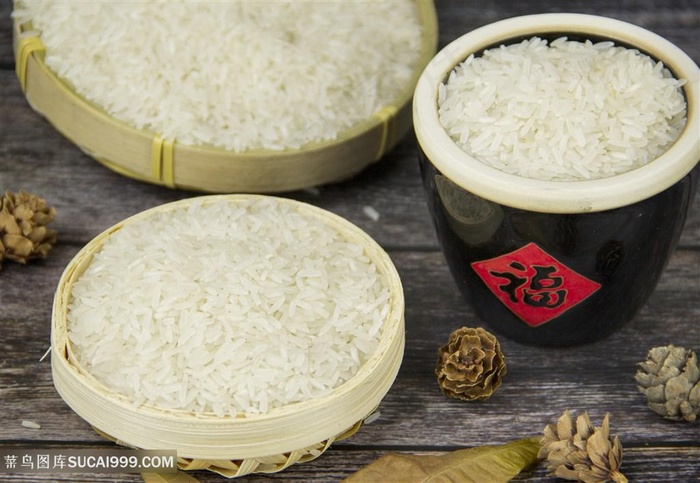 雪白透明大米图片