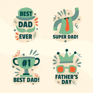 父亲节创意标签