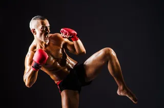 打拳击的人物素材