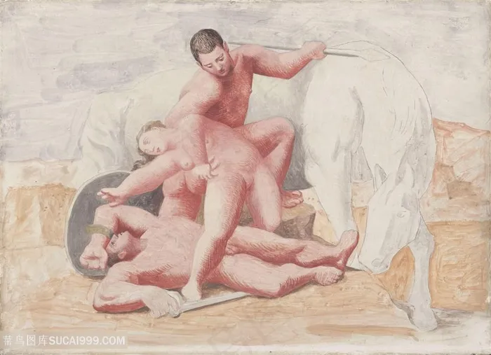 毕加索唯美裸体女性装饰画