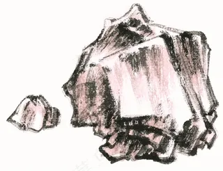 水墨山石美图国画美图素材