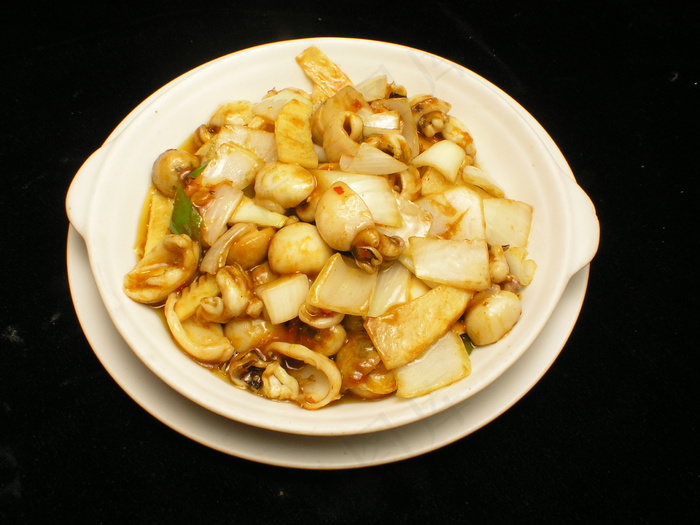 粤菜1385酱爆墨鱼仔