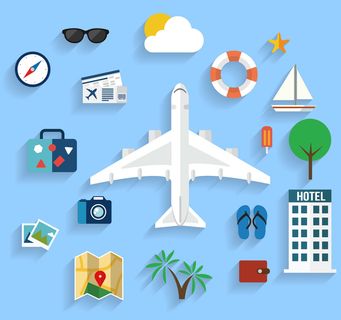 外出旅游小元素旅行图标