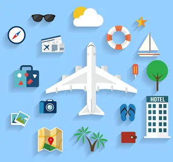 外出旅游小元素旅行图标