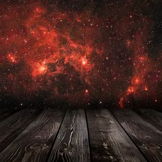 唯美木板星空景色高清图