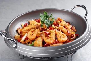 干锅美食焖锅湘菜麻辣香辣纸锅香辣干锅鱿鱼虾