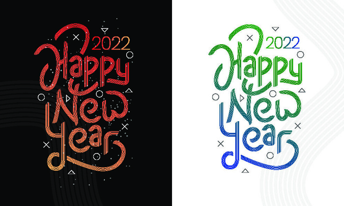 设计 2022 数字 新年 素材