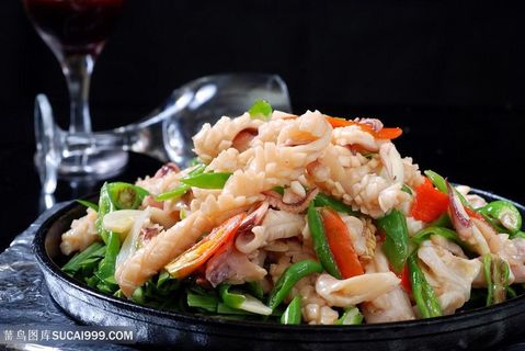 清炒鱿鱼花图片