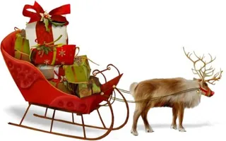 圣诞老人雪橇 PNG免抠