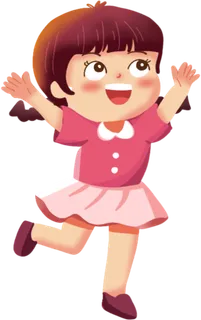 女娃娃卡通可爱免扣素材