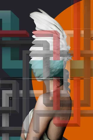 北欧美女装饰画