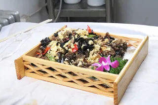 28山 蘑木耳炒笨鸡蛋 -燕北莜面村