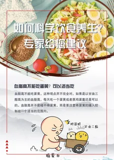如何科学饮食养生知识海报