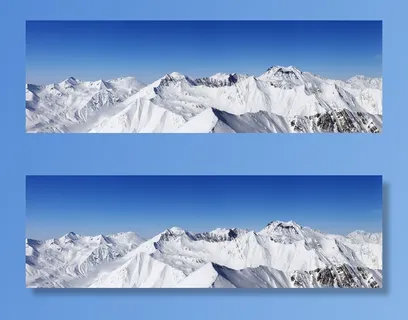 冬天美丽的雪山全景 冬天美丽的雪山全景