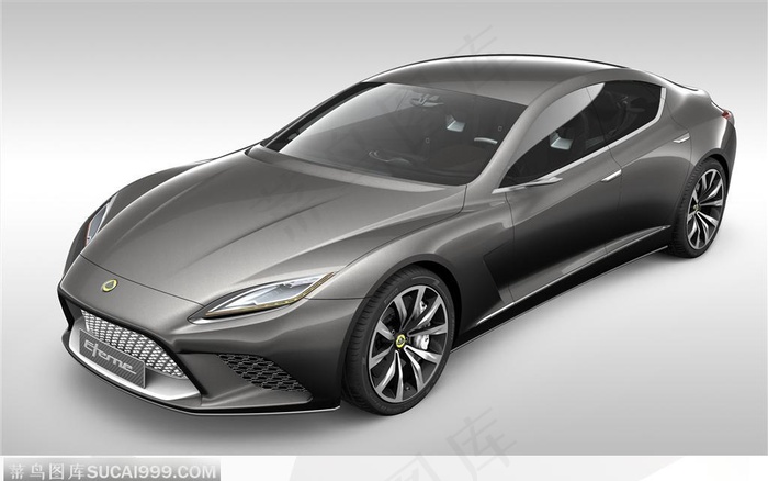 高清侧面银灰色概念跑车图片