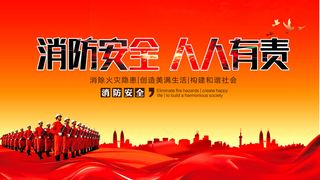 消防安全人人有责展板